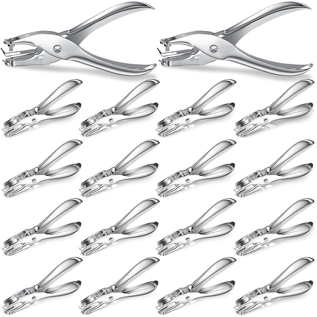 Yexiya 20 Pcs Single Hole Punch Circle Small 1/8 inch One Hole Punch Bulk for Craft Tag Paper DIY Office Home Cards Scrapbook Supplies