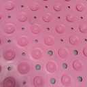 Linoows Bathtub and Shower Mats, Extra Long Non-Slip Bath Tub Mat 39 x 16 Inch, Machine Washable Bathmat with Suction Cups & Drain Holes for Bathroom Floor, Pink
