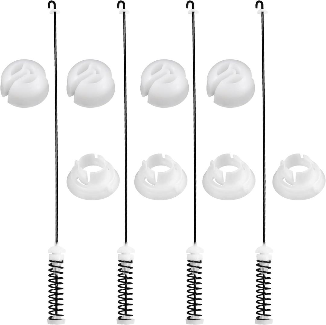 Updated W10780045 Washer Suspension Rod Kit 4pcs by Funmit Compatible with Whirlpool Kenmore Amana Maytag Models WTW4800BQ1, NTW4516FW2, 11020102310, NTW4516FW0, NTW4516FW1, W10537442, 26.7in