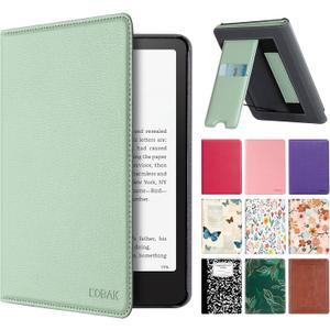 CoBak Stand Case for Kindle Paperwhite 12th Gen (7", 2024, SA568B SA569P) and Kindle Color soft Signature Edition Not for 6.8" and 6" Models, Hand Strap, Auto Sleep Wake, Hard Shell, Snut Fit, Sage
