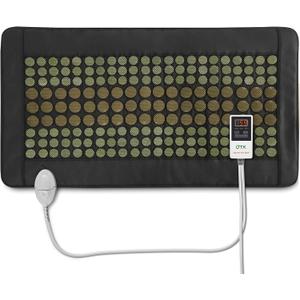 UTK Far Infrared Heating Pad for Back, 5X Deeper Pain Relief for Full Back, Thigh, Hip, Muscle, Hotter to 159, Weighted Electric Mat with Jade Tourmaline Stones, 21" x 38" Extra-Large Size
