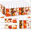 25 Pcs Thanksgiving Pumpkin Pie Scented Lip Balms Bulk Thanksgiving Party Favors Fall Party Gifts Autumn Lip Balms Fall Goodie Bag Basket Stuffers Favors for Women Employee (Vintage)