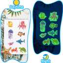 55 Pcs Colorful Fishs Sea Animals Stickers Glow in The Dark, Vinyl Sea Animals Water Bottle Sticker Pack for Teens, Waterproof Skateboard Laptop Decals for Adults Students Kids Girls Boys (Luminescent-056ksxx)