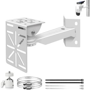 Security Camera Mount System - Modular 3-in-1 Adjustable Clamp-on Bracket | Fit Pole/Corner/Wall, ndoor Outdoo Screw & Clamp Installation for CCTV, Flood Lights, Solar Panels