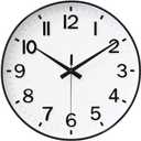 HZDHCLH White Analog Wall Clocks Battery Operated,12 inch Silent Non Ticking Modern Wall Clock for Living Room Bedroom Kitchen Office Classroom Decor