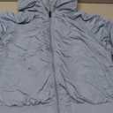 Fisoew Womens Windbreaker Crop Jackets Long Sleeve Zip Up Hidden Hooded Winter Bomber Jacket with Pockets (Small, Bluish Grey)