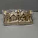 CCINEE Pre-Lit Christmas Village House LED Wooden Christmas Scene Luminous Farmhouse. Battery Operated Desktop Decoration for Xmas Party Tabletop Mantle Decor