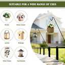MIXXIDEA Extended Fence Deck Hook Rail Heavy Duty Bird Feeder Hook, Adjustable Plant Bracket for Bird Feeders, Planters, Suet Baskets, Lanterns, Wind Chimes and More