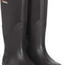 HISEA Men's Rain Boots, Waterproof Durable Insulated Rubber Boots for Men, 5 mm Neoprene Outdoor Mud Fishing Hunting Boots for Multi-Season (Black, Camo & Brown) (13)