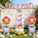 11Pcs Happy Mother's Day Balloons Set, 16Inch and 60Inch BEST MOM Large Standing Flower Foil Balloons for Mothers Day Celebrations Grandmother Birthday Party Decorations