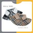 Dog Tuxedo Wedding Suit Shirt with Bow Tie, Formal Outfit Tux Attire for Puppy Small Medium Dogs Cats Costume (Black Scarf, Large)