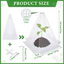 Garden Cloches for Plants, 20 Pack Plastic Small Plant Seedling Protector, Reusable Clear Bell Covers with 40pcs Metal Stakes, Mini Greenhouse Against Sun, Frost, Snails, Birds, 7.8" x 11"