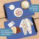 Warming Mat for Food Warmer Pad: Foldable Silicone Electric Warming Tray for Buffets Party - Fast Heating Portable Hot Plates for Countertop Kitchen Travel Home Outdoor Car Holiday Ideas (24 X 16 inch, Blue)