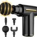 cotsoco Mini Handheld Massage Gun, Deep Tissue with 6 Speeds, Cordless Muscle Massager with 4 Heads,Type-C Charging, Travel Size, Best Gifts