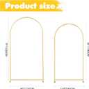 Gold Metal Wedding Arch Backdrop Stands Set of 2 (7.2FT & 6FT), Metal Square Balloon Arch Frame for Birthday Party, Ceremony, Baby Shower