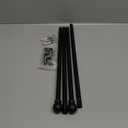 Curtain Rods for windows 32-62 inch, 5/8 inch Decorative Matte Black Splicing Heavy Duty Metal Curtain Rod set with Brackets