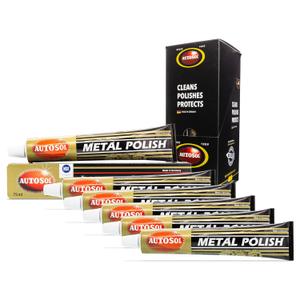 Autosol Metal Polish Pack of 6 x 75ml  Multipurpose Brass Chrome Polish Restores Shine and Prevents Tarnishing  Stainless Steel Polish Tarnish Remover  No Residue Metal Polishing Compound