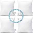 Artscope 18 x 18 Outdoor Pillow Inserts Set of 6, Square Form Water Resistant Hypoallergenic Throw Pillow Inserts Soft Fluffy Cushion Sham Stuffers for Garden, Bench, Patio, Couch