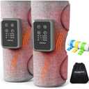 Cordless Leg Massager with Heat for Daily Pain & Comfort Use, Calf Massager with Adjustable Wraps, 3 Modes & 3 Intensities, Useful Gift for Men, Athletes & Seniors, Relaxation Gifts for Women (Lightgray)