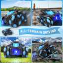 Eulogia RC Stunt Car for Boys 5-12, High Speed 360 Rotating, Drift 4WD Remote Control Car with Headlights, 2.4GHz Electric Rechargeable Race Stunt Toy Car for Boys Girls Birthday (Blue)