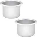 KVAEY 2 PCS Metal Sofa Recliner Handles Cup Holder, Insert Replacement Drink Can Holder for Car Truck Game Table, Drop in Cup Holder for Sofa Couch Boat Golf Cart, Car Accessories (Silver)