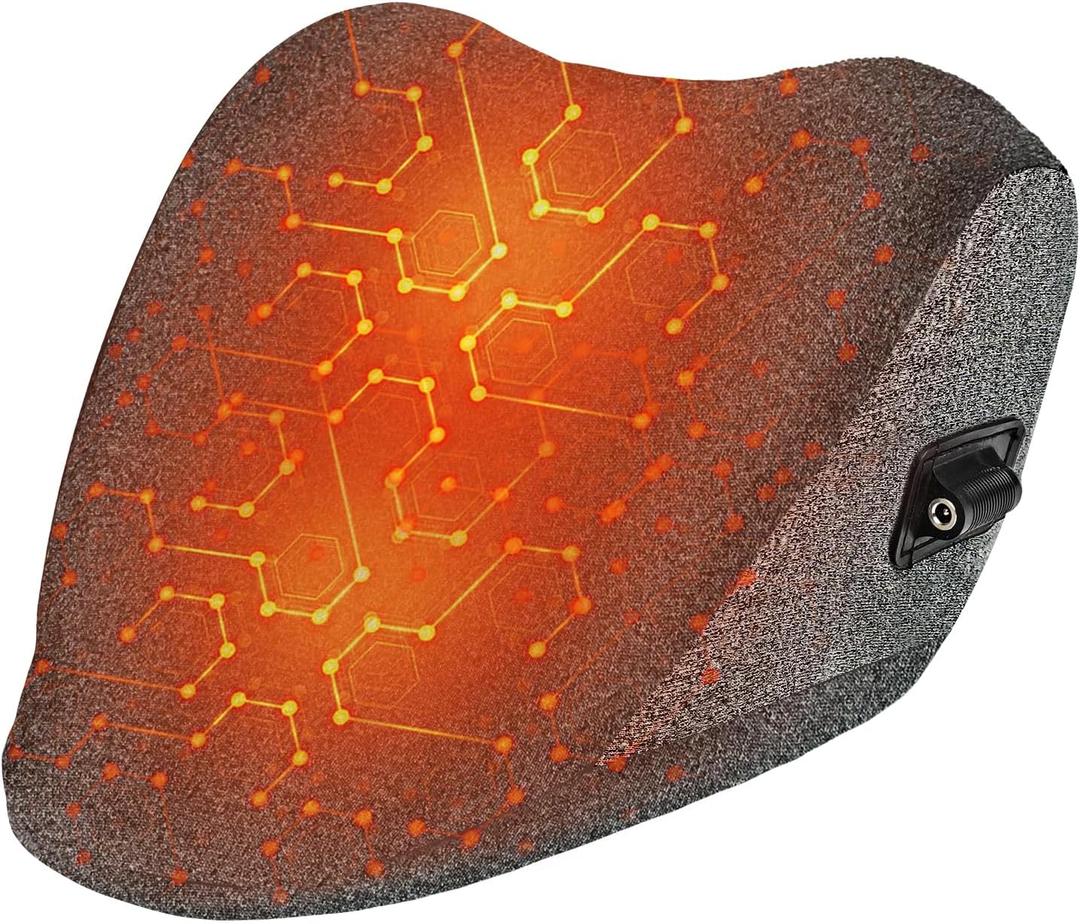 Heated Neck Stretcher Neck and Shoulder Cervical Traction Device Neck Pillow Grey Medium