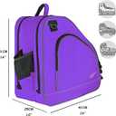 WOLT Ice Skate Bag - Roller Skate Bag, Inline Skate Bag with Adjustable Shoulder Strap for Both Youth and Adults, Purple