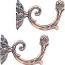 Ailejia 1Pair Curtain Tieback Hooks Metal Hooks Solid Color Simplicity European Crown Hook Design Curtain Holdbacks (red)