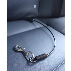 Leash Boss Dog Seat Belt Restraint  No-Chew Heavy Duty Car Seatbelt for Dogs, Coated Steel Rope for Safety, Adjustable Tether for Small, Medium & Large Pets, Durable Pet Safety Tether for Cars (21in, Black - 1-Pack)
