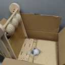 Cat Scratcher, 180°Angles Cat Scratcher, 23.6'' Cat Scratch Pad W/Toy Balls, Cat Scratch Pad for Indoor Cats Kitties, Cats Scratching Board W/Adjustable Shape,2-Sided Sisal Design