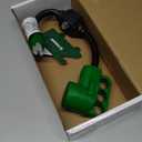 RVGUARD Overload Protector 50 Amp to 110 Volt RV Adapter Cord with Circuit Breaker, NEMA 5-15P to NEMA 14-50R Electrical Power Adapter with LED Power Indicator, 18 Inch, Green, ETL Listed