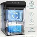 Gevi V2.0 Countertop Gemi Nugget Ice Maker | Self-Cleaning Pellet Ice Machine | Stainless Steel Housing |16.7''H Fits Perfectly Under Wall Cabinet | Silver with Viewing Window