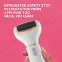 Amop Pedi Perfect Electric Callus Remover Foot File w/ Diamond Crystals, Pedicure Tool for Feet, Removes Hard & Dead Skin, Feet Scrubber & Buffer, Splashproof, w/ Extra Coarse Roller Head, 1 Count, White