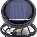 Estink Solar Powered Mini Clip On Fan, Electric Air Conditioner Cooling Cell Fan, No Battery Needed, Black, for Outdoor Travel, Camping, Hiking, Fishing, Golf