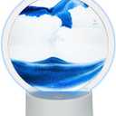 Moving Sand Art Picture in Motion, Relaxing Home Decor for Living Space for Office and Living Space (Blue)