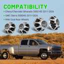 4PCS Front &Rear 17" Dually Wheel Center Caps for Silverado Sierra 08-10, Universal Fit