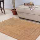 KEMA Handwoven Rectangular Jute Braided Rug 2'x3 ft' Natural Reversible Farmhouse Boho Rug for Entryway, Kitchen, Living Room & Indoor Outdoor Use