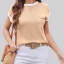 Zeagoo Womens Sweater Vest Fall 2026 Loose Fit Cape Sleeve Knit Ribbed Tank Tops with Front Pocket (S)