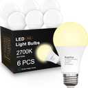 6 Pack A19 LED Light Bulbs,Soft White 2700K,100 Watt Equivalent