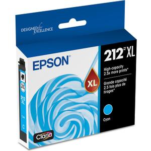 EPSON 212 Claria Ink High Capacity Cyan Cartridge (T212XL220-S) Works with WorkForce WF-2830, 2850 and Expression XP-4100, 4105