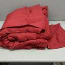 MUXHOMO Queen Comforter Set, All Season Ultra Soft Down Alternative Bedding - 3 Piece Lightweight Bed Set Includes 1 Comforter (90"x90") and 2 Pillow Shams (20"x26"), Burgundy Red