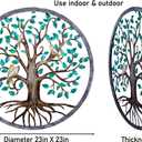 CHINDEUISYUT 23 Inches Large Tree of Life Wall Art Metal Wall Decor, B, 23'' x 23''