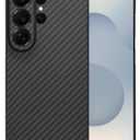 Slim Aramid Fiber Case for Samsung Galaxy S26 Ultra, Camera Full Cover Protection (Black, S26 Ultra)