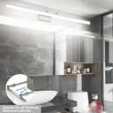 Aipsun 48inch Brushed Nickel Bathroom Llight Fixtures LED Vanity Light Adjustable Modern Vanity Lights Over Mirror Rotatable Lighting 5500K