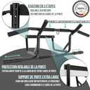 PULLUP & DIP Pull-Up Bar for Door Frames for Hanging Without Screws and No Slipping, Professional Door Bar, Pull-Up Bar with Padded Handles