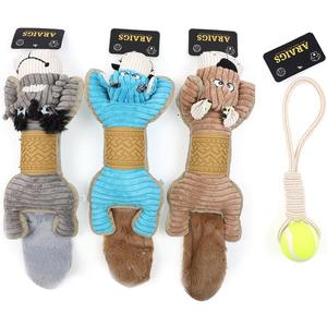 Pet Companion Squeaky Plush Toy - Comforting Dog & Cat Plush Toys with Squeaker, Soft Cuddly Companion for Anxiety Relief, Training & Play - Premium Quality Pet Toys 4 Pack