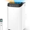 Humhold 14000 BTU Portable Air Conditioners with Heater, Remote Control, 4-in-1 Free Stand Smart Cooling AC Unit with Heating, Dehumidifier, Fan Mode for 550-700 sq.ft Room, Auto Swing, Timer, Black