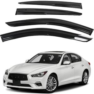 munirater Window Visors Vent Rain Guard Shade Deflector Replacement for 2014-2020 Infiniti Q50