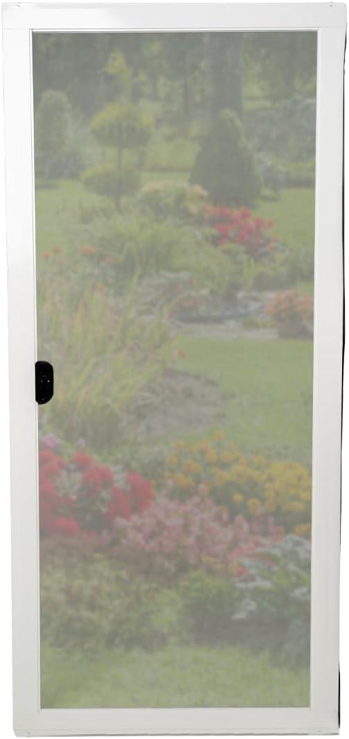 Sliding Patio Screen Door with Pet-Proof Petscreen Mesh 36 White, Fully Assembled, Adjustable Fit 7881 for Most U.S. Door Frames