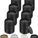 Furniture Risers Bed Risers Heavy Duty 1 inch, 2 inch, 3 inch, 4 inch Round Adjustable Bed Lifts Riser for Desk Legs Table Couch Sofa Chair Refrigerator Washing Machine (1+1+1 Inch, Black, 8 Pack )